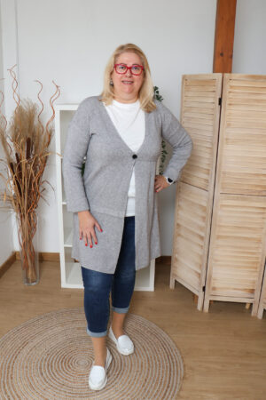 Kötött egy gombos kardigán (L-XL méretre ajánljuk)