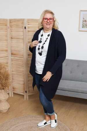 Bordás hosszú kötött kardigán  (L-XL méretre ajánljuk)