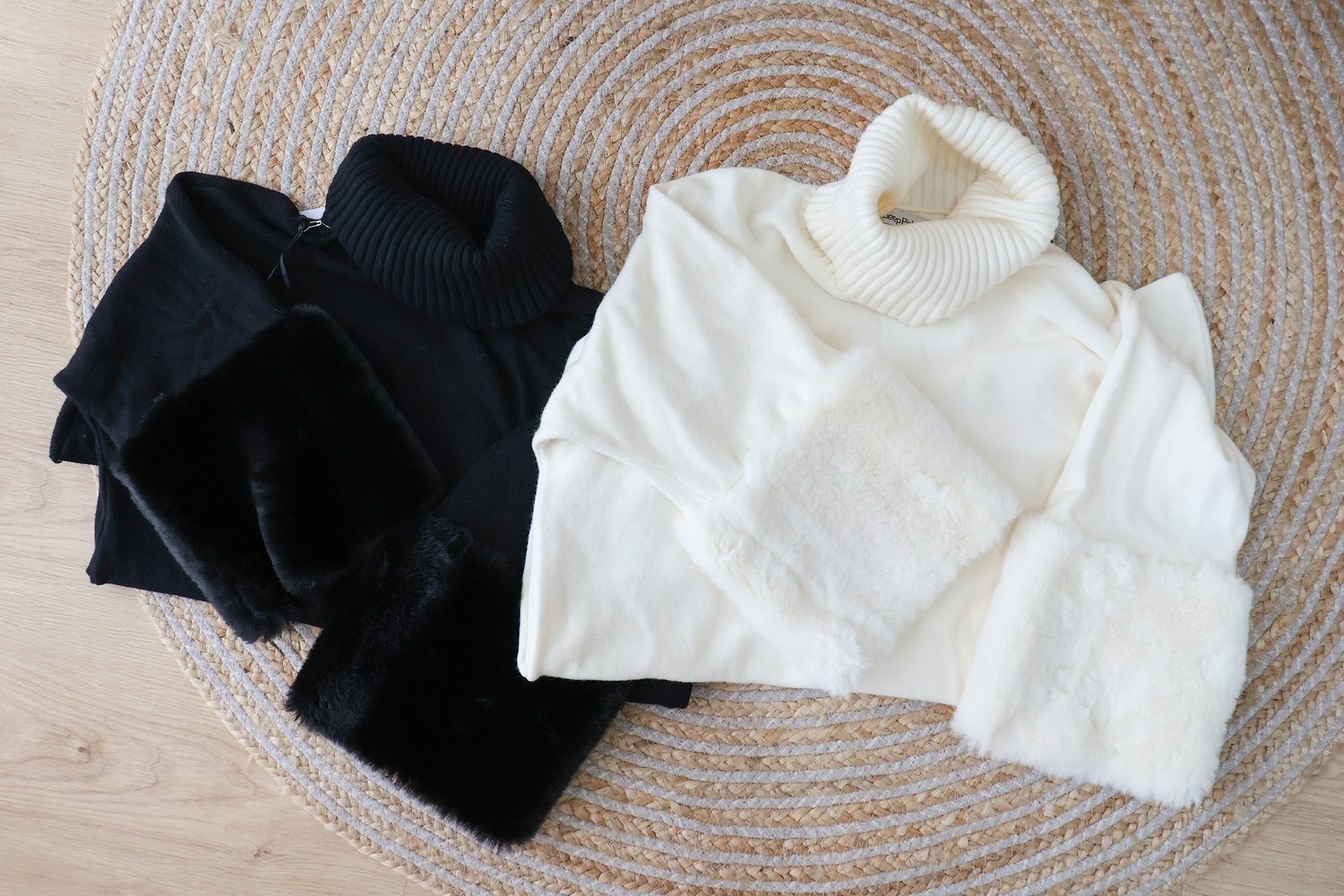 Szörös ujjú hosszított garbó-tunika (L-XL méretre ajánljuk) - Image 2